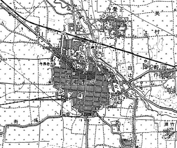 1920年代の平野郷地図